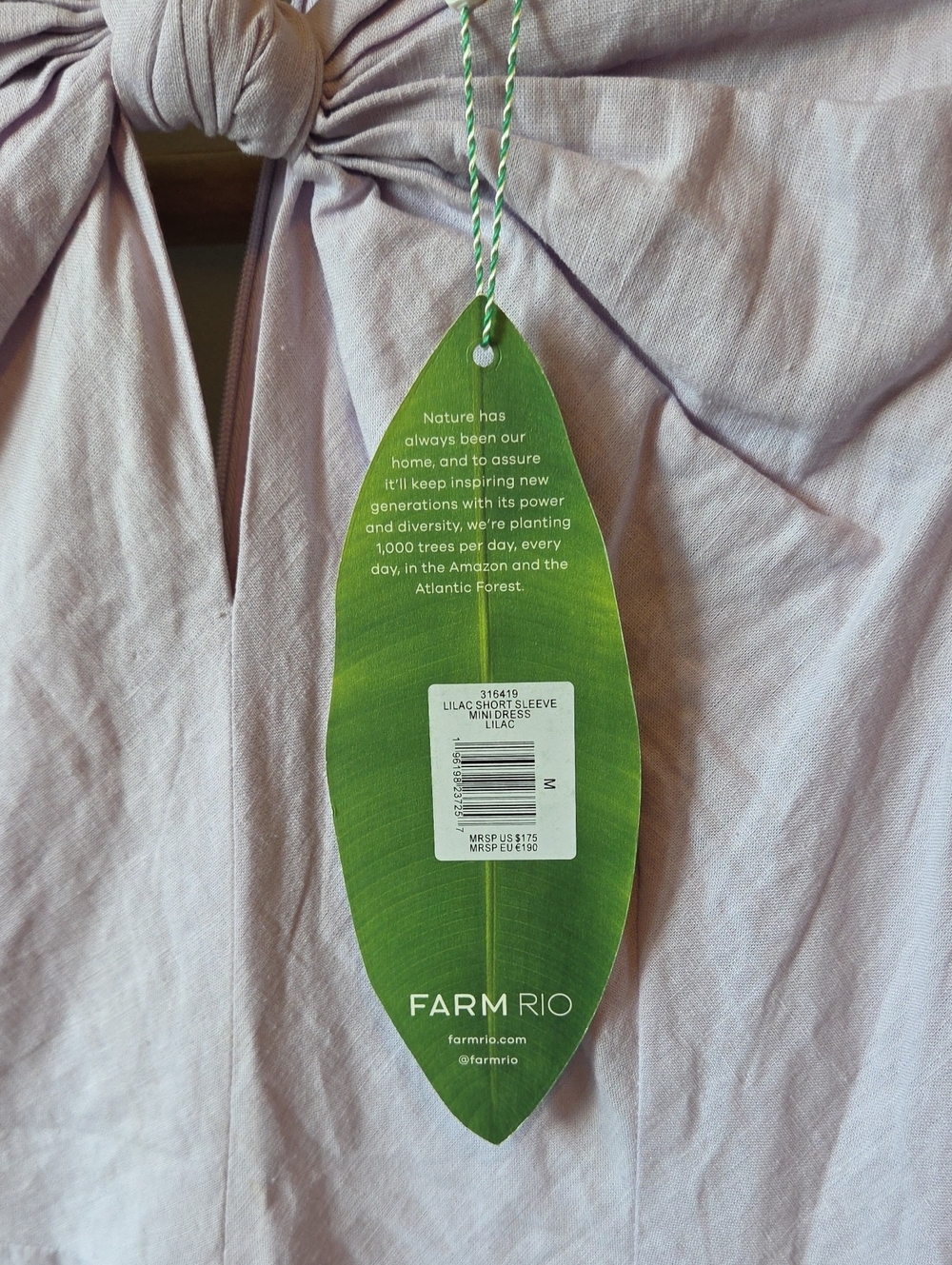 FARM Rio Lavender Knot-Front Dress - Picture 7 of 10